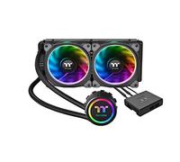Thermaltake Floe 240mm, 16.8 Million Color Software Enabled (TT RGB Plus/Alexa/Razer Chroma), AMD (AM5/AM4)/Intel (LGA 2066/1200), AIO CPU Liquid Cooler CL-W157-PL12SW-A,Black