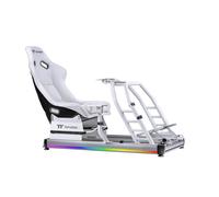 Thermaltake GR500 Snow Racing Simulator Cockpit - White, Adjustable Full-Frame Driving Rig for PC & Console Racing - GSC-R50-CPASWH-01