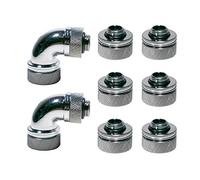 Thermaltake Pacific DIY 16mm OD PETG Compression Fitting Kit Chrome - CL-W260-CU00SL-A