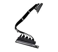 Thermaltake PCIe 4.0 Dual 90°Degree Connectors Riser Cable; 16Gbps High-Speed Transmission; 400mm; EMI Shielding; AC-077-CO1OTN-C1; 3 Year Warranty