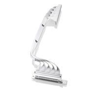 Thermaltake PCIe 4.0 Dual 90°Degree Connectors Riser Cable; White; 16Gbps High-Speed Transmission; 400mm; EMI Shielding; AC-077-CO6OTN-C1; 3 Year Warranty