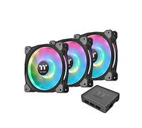 Thermaltake Riing Duo 12 RGB Radiator Fan / 3 Pack With Controller/Low Noise - PWM Case Fan / 19 LED/NeonMaker Supported -Black