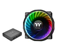 Thermaltake Riing Plus 20 RGB TT Premium Edition w/Controller 200mm Software Enabled Circular 12 Addressable LEDs Sets (24 Addressable LEDs) 11 Blades RGB Riing Case/Radiator Fan 069-PL20SW-A