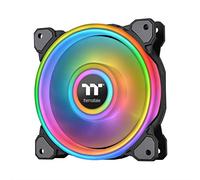 Thermaltake Riing Quad 120mm 16.8 Million RGB Color (Alexa, Razer Chroma) Software Enabled 4 Light Rings 54 Addressable LED 9 Blades Hydraulic Bearing Case/Radiator Fan, Single Pack 088-PL12SW-C
