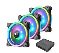 Thermaltake Riing Trio 14 RGB Radiator Fan / 3 Pack With Controller/Low Noise - PWM Case Fan / 30 LED/NeonMaker Supported - Black 077-PL14SW-A