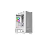 Thermaltake S380 TG ARGB Mid Tower Chassis Hidden Connector Compatible Tempered Glass Panel 360 mm Single Frame Fan System & 1 120 mm Fan Pre-Installed GPU Holder Snow