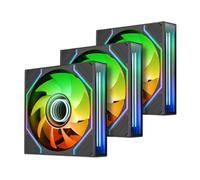 Thermaltake SWAFAN 140 EX Infinity ARGB Sync; Infinity Mirror Hub; Infinity Mirror Frame; PWM 500~1800 RPM; MagForce 2.0; Swappable Blades; 5V 3-Pin Motherboard Sync; 3-Pack; Black 246-PL14SW-A