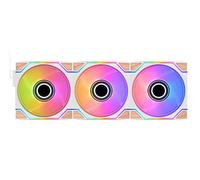 Thermaltake SWAFAN Infinity EX12 Snow Wood ARGB Sync | 3 Pack | ARGB PC Fan | MagForce 2.0 Magnetic Attachment | Double Infinity Mirrors | Interchangeable Fan Blades | 120 mm | White