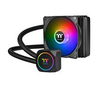 Thermaltake TH120 ARGB Motherboard Sync Edition Intel LGA1700 Ready/AM5/AMD All-in-One Liquid Cooling System 120mm High Efficiency Radiator CPU Cooler CL-W285-PL12SW-B, Black