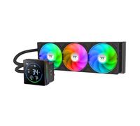 Thermaltake TH360-S V3 ARGB CPU Liquid Cooler; Intel/AMD; 1x360mm 500~2500rpm Single Frame ARGB Fan; 3.95" Segment Code LCD; Rotatable Pump Head; TT Segment LCD Software; Black; CL-W470-PL12SW-A