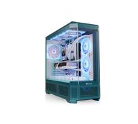Thermaltake The Tower 600 | Achteckiger Mid Tower ATX | 2 vorinstallierte 140-mm-Lüfter | Vertikale Belüftung | Kompatibel mit 420-mm-Kühler und bis zu 13 Lüftern | Blaugrün Teal