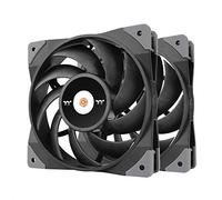 Thermaltake ToughFan 12 High Static Pressure 2000 PWM, Metal-Reinforced Motor Hub, Gen.2 Hydraulic Bearing 120mm Case/Radiator Fan (2 Pack) CL-F082-PL12BL-A Black