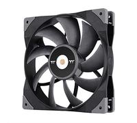 Thermaltake TOUGHFAN 14 Black PWM 500~2000rpm-controlled high Static Pressure 140mm Circular Radiator Fan with with Anti-Vibration Mounting System Cooling, (1 Fan Pack) CL-F118-PL14BL-A