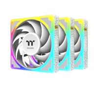 Thermaltake Toughfan EX 140 ARGB Sync; 140mm; 500~2000 RPM; MagForce 2.0; 3.04mm-H2O Static Pressure; Airflow 94.43 CFM; Hydraulic Bearing; 5V 3-Pin Motherboard Sync; 3-Pack; White; CL-F213-PL14SW-A