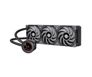 Thermaltake TOUGHLIQUID Ultra 360 AIO Liquid Cooler,AMD (AM4)/Intel(LGA 1700/1200),2.1 Inch Rotational LCD Display,2500RPM Radiator Fan,TT RGB Plus/Alexa/Razer Chroma Software Enabled,CL-W323-PL12GM-A
