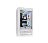 Thermaltake Tower 200 Snow/Mini-ITX Computer Case/ 2x140mm Pre-Installed White CT140 Fans/White/ 3 Year Warranty