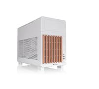 Thermaltake TR200 WS | Micro-ATX Case with Wooden Front Panel | USB 3.2 Gen 2 Type-C and 2 x USB 3.0 | Pre-installed 120 mm Rear Fan | Compatible with AIO and 6-Inch LCD Kit | White