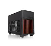 Thermaltake TR200 WS | Micro-ATX Case with Wooden Front Panel | USB 3.2 Gen 2 Type-C and 2 x USB 3.0 | Pre-installed 120 mm Rear Fan | Compatible with AIO and 6-Inch LCD Kit | Black
