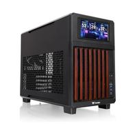 Thermaltake TR200 WS; Preinstalled 6.0 Inch LCD Screen; Micro Chassis; Wood Front Trim; mATX/mITX Support; 360mm Radiator Support; 365mm GPU Clearance; 5.25" Bay Support; Black; CA-11L-00S1NN-W1