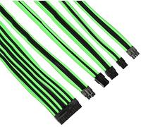 Thermaltake TtMod Sleeve Extension Power Supply Cable Kit ATX/EPS/8-pin PCI-E/6-pin PCI-E with Combs, Green/Black AC-034-CN1NAN-A1