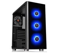 Thermaltake V200 Tempered Glass RGB Edition 12V MB Sync Capable ATX Mid-Tower Chassis with 3 120mm 12V RGB Fan + 1 Black 120mm Rear Fan Pre-Installed CA-1K8-00M1WN-01