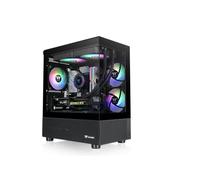 Thermaltake View 170 TG ARGB Black Micro-ATX Case; 3x120mm ARGB Fans Included; Supports Up to 280mm Radiator; Front & Side Dual Tempered Glass Panel; CA-1Z4-00M1WN-00; 3 Year Warranty