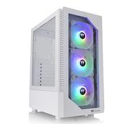 Thermaltake View 200 TG Snow ARGB Motherboard Sync ATX Tempered Glass Mid Tower Computer Case with 3x120mm Front ARGB Fan, CA-1X3-00M6WN-00