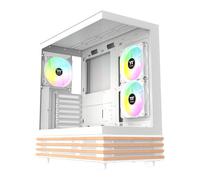 Thermaltake View 270 Plus WS ARGB Mid Tower Chassis, White, 3 x ARGB Fans, USB-C