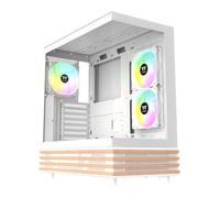 Thermaltake View 270 Plus WS ARGB Mid Tower Chassis, White, 3 x ARGB Fans, USB-C