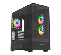 Thermaltake View 290 TG ARGB, Black, Mid Tower Chassis, Curved TG Window, 3x 120
