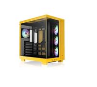 Thermaltake View 380 XL TG ARGB Bumblebee | Dual Camera, Hidden Connectors, 4 120mm ARGB Lite Fans Pre-installed, 360mm Top And Side Radiators