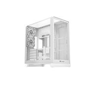 Thermaltake View 390 TG | Mid Tower Chassis | Hidden Connector Compatible | Curved TG Side Panel | 2 Pre-Installed CT120 Fans | Snow