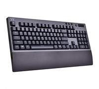 Thermaltake W1 Wireless Gaming Keyboard Cherry MX Blue, 2.4GH per Minute, Bluetooth 4.2, Low Energy Technology, USB Type-C Connection. GKB-WOW-BLSNUS-01,Titanium Gray