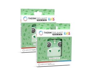 ThermCool & Hot Dragon Gel 2 Pack - Hot and Cold Thermal Gel Pouch - Reusable - Small Bobos Blue Hits Bumps Swelling - With Elastic Strap