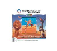 ThermCool & Hot Kids Giraffe Ball Pouch - Hot and Cold Heat Therapy - Relieves Small Blue Bobos Bumps Fever and Bites - Reusable Child Pocket with Elastic Support