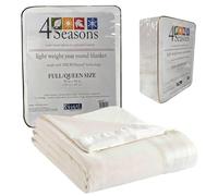Thermee All Seasons Lightweight Sheet Blanket, Machine Wash & Dry, No Pilling, 100% Micro Flannel Polyester, Sand, Full/Queen