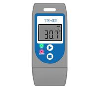 ThermElc TE-02 Grey Temperature Data Logger, Auto PDF/CSV Reports, Reusable USB Recorder with Calibration Certificate, Multi-Device Comparison, Pharmacy fridge thermometer
