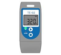 ThermElc TE-02 Grey Temperature Data Logger, Auto PDF/CSV Reports, Reusable USB Recorder with Calibration Certificate, Multi-Device Comparison, Pharmacy Fridge Thermometer