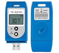 ThermElc TE-02 Pro Temperature Data Logger Auto PDF/CSV Report, Reusable, Compare Multi-Devices Data, Monitor Fridge Freezer with Calibration Certificate-Temperature Recorder compliant 21CFR part 11