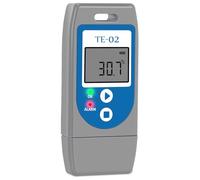 ThermElc TE-02 Pro USB Digital Temperature Data Logger, Reusable EN12830-Compliant Recorder for Cold Chain Logistics, Auto PDF/CSV (No Software), 32,000 Points for Shipping & Transit