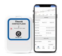 ThermElc TE-B2 Bluetooth Temperature Data Logger, Reuseable Contactless 30m Data Flow for Sealed Containers, Multi-Device Data Comparison, Ideal for Cold Chain Monitoring & Warehouse Mapping