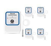 ThermElc TE-B2 ET Bluetooth Temperature Data Logger 5-Pack, Reuseable Warehouse Mapping Kit with External Probe, Batch Data Collection & Multi-Device Gradient Analysis for Cold Chain and GDP Audits