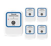 ThermElc TE-B2 Reuseable Bluetooth Temperature Data Logger 5-Pack,Traceable Warehouse Temperature Mapping Kit, High-Precision Wireless Sensor for Cold Chain, Easy Contactless Bulk Data Collection