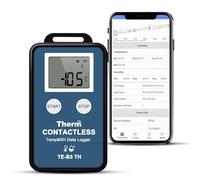ThermElc TE-B3 TH Bluetooth Temperature Humidity Data Logger, ±0.3°C High Accuracy, EN12830 Compliant, 32,000 Points, Wireless Hygrometer Recorder for Lab Freezer Monitor and Pharmacy Vaccine Climate