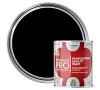 Thermilate PRO FLEX Interior & Exterior Paint - Professional Multi-Surface Paint & Primer for All Walls, Wood, Furniture, Kitchen Cupboards & Garden | All-in-One - Black - 1L - Matt
