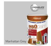 Thermilate Technologies Insopaint Exterior Masonry Paint - Heat Reflecting, Insulating & Weatherproof Exterior Wall Protection - Manhattan Grey - 5L