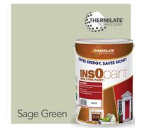 Thermilate Technologies Insopaint Exterior Masonry Paint - Heat Reflecting, Insulating & Weatherproof Exterior Wall Protection - Sage Green - 5L