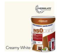 Thermilate Technologies Insopaint Exterior Masonry Paint - Heat Reflecting, Insulating & Weatherproof Exterior Wall Protection - Creamy White - 5L