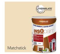 Thermilate Technologies Insopaint Exterior Masonry Paint - Heat Reflecting, Insulating & Weatherproof Exterior Wall Protection - Matchstick - 5L