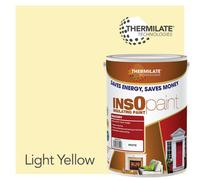Thermilate Technologies Insopaint Exterior Masonry Paint - Heat Reflecting, Insulating & Weatherproof Exterior Wall Protection - Light Yellow - 5L